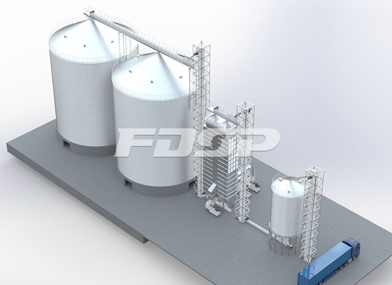Projeto de silo de aço de soja 2-4000T da indústria de grãos