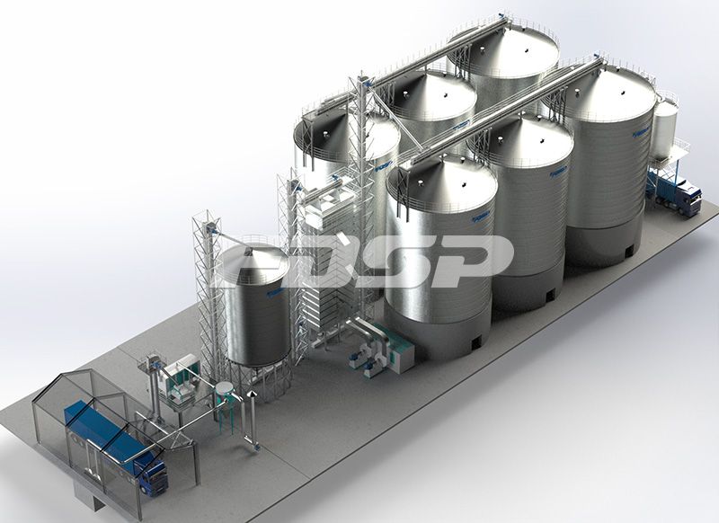 Projeto do silo de aço da fábrica de petróleo 4-1500T e 2-2000T na indústria de