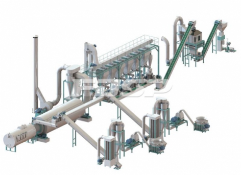 Linha de produção de granulação de palha de biomassa de 5-7 toneladas por hora