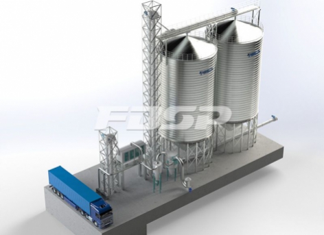 Projeto de silo de aço de trigo na indústria de fabricação de cerveja 2-1000T